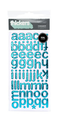 American Crafts - Thickers - Metallic Foil Chipboard - Cinnamon: Robin's Egg  (sold in 3's)