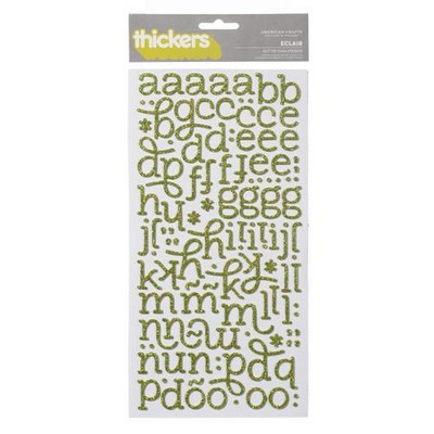 American Crafts - Thickers - Glitter Foam - Eclair: Cucumber  (sold in 3's)