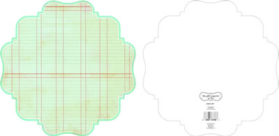 The Girls Paperie - Paper Girl  Blue Ledger 12x12 die-cut     (pack of 5)