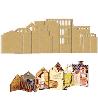 7 Gypsies - Binderie Board Kit - City Scape  (sold in 3's)