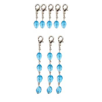 7 Gypsies - Binding Ring Dangles - Sapphire 8/pk  (sold in 3's)
