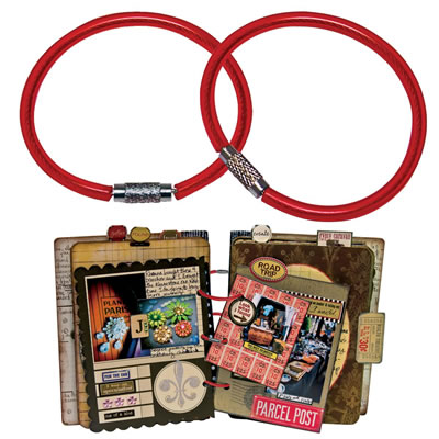 7Gypsies - Rubber Binding Rings - Red 8/pk  (sold in 3's)
