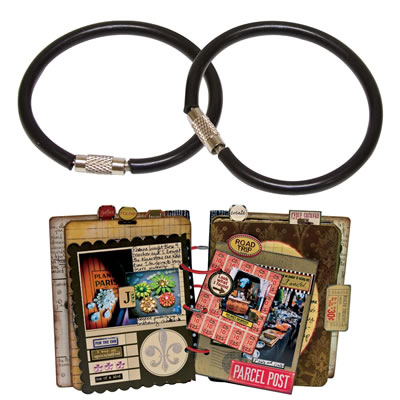 7Gypsies - Rubber Binding Rings - Black 8/pk  (sold in 3's)