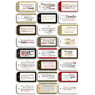 7 Gypsies - 97% Complete Tag Packs - Quotes Family  (sold in 3's)
