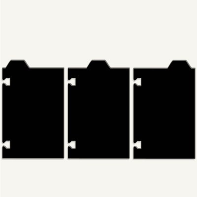 7 Gypsies - ATC Insert Tabs - Black  (sold in 3's)