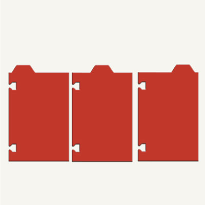 7 Gypsies - ATC Insert Tabs - Red  (sold in 3's)