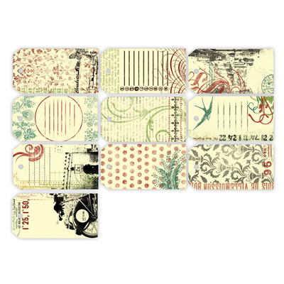 7Gypsies - Tags - Vintage 20/pk  (sold in 3's)