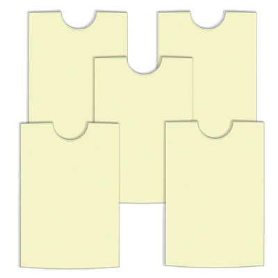 7 Gypsies - Naked Pockets - Large 4.25x6.25" - Manilla 5/pk  (sold in 3's)"