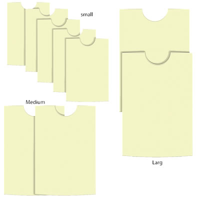 7 Gypsies - Naked Pockets - Multi Pack - Manilla 10/pk - 5 small- 3 medium- 2 large  (sold in 3's)