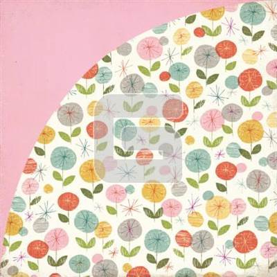 Basic Grey - Mon Ami - Fleur  12 x 12 paper (Sold in packs of 25)
