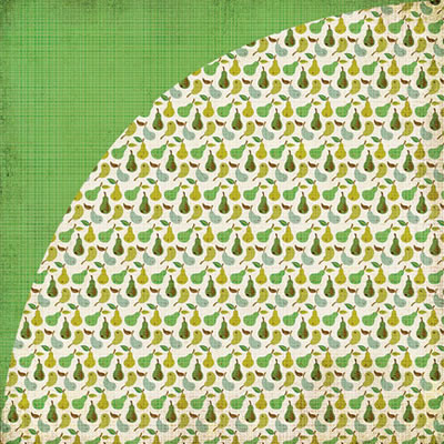 BasicGrey - Nook & Pantry - Pear Tart 12x12 d/sided paper  (pack of 10)