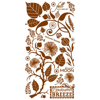 BasicGrey - Indian Summer - Harvest Moon Rub-ons Brown  (sold in 3's)