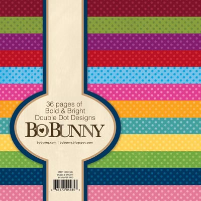 Bo Bunny Press - Double Dot - Bold & Bright 6x6 Paper Pad  (sold in 3's)