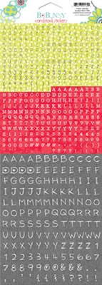 Bo Bunny Press - Alora - Tiny Type Cardstock Stickers  (sold in 3's)