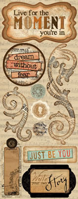 Bo-Bunny Press - et Cetera - Just Be You Cardstock Sticker  (sold in 3's)