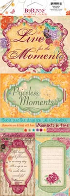 Bo Bunny Press - Ambrosia - Moments Cardstock Stickers  (sold in 3's)