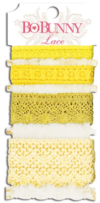 Bo Bunny Press - Lace - Buttercup  (sold in 3's)