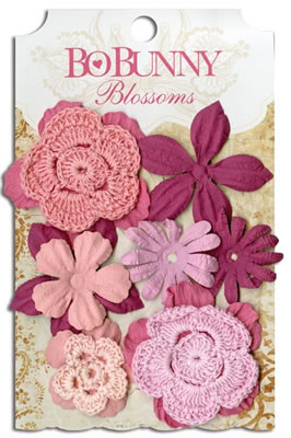 Bo Bunny Press - Blossoms - Blush Bouquet  (sold in 3's)