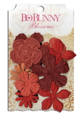 Bo Bunny Press - Blossoms - Wildberry Bouquet  (sold in 3's)