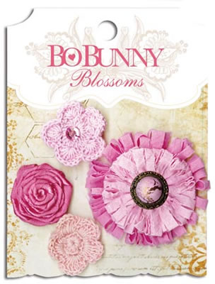 Bo Bunny Press - Blossoms - Blush Dahlia  (sold in 3's)