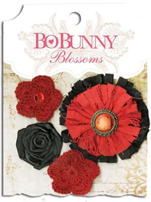 Bo Bunny Press - Blossoms - Wildberry Dahlia  (sold in 3's)