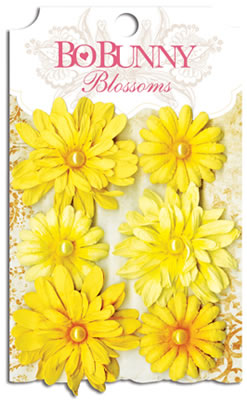 Bo Bunny Press - Blossoms - Buttercup Daisy  (sold in 3's)