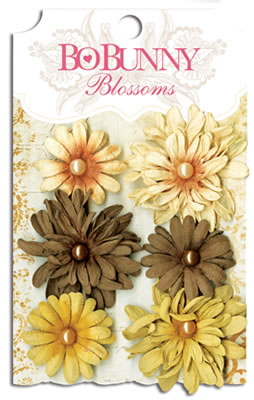 Bo Bunny Press - Blossoms - Natural Earth Daisy  (sold in 3's)