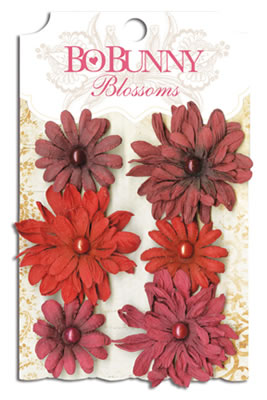 Bo Bunny Press - Blossoms - Wildberry Daisy  (sold in 3's)