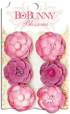 Bo Bunny Press - Blossoms - Blush Pansy  (sold in 3's)