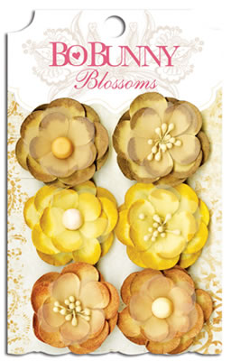 Bo Bunny Press - Blossoms - Natural Earth Pansy  (sold in 3's)