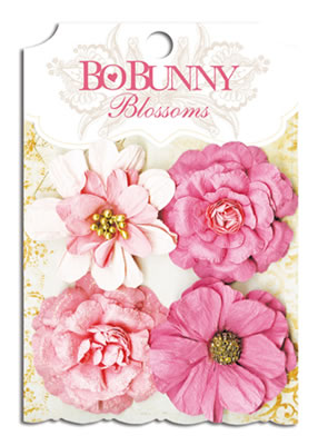 Bo Bunny Press - Blossoms - Blush Zinnia  (sold in 3's)