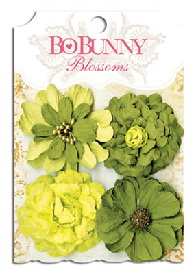 Bo Bunny Press - Blossoms - Clover Zinnia  (sold in 3's)