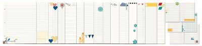 Bo Bunny Press - Misc Me - Graphic Note Papers  (sold in 3's)