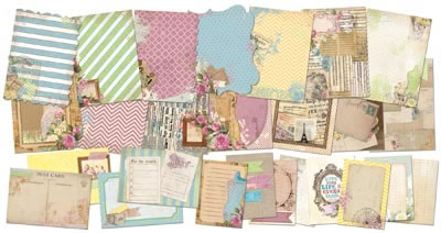 Bo Bunny Press - Misc Me - C'est la Vie Contents  (sold in 3's)