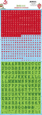 Bo Bunny Press - Mistletoe - Elf Type Sticker  (sold in 3's)