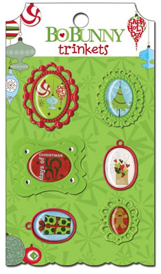 Bo Bunny Press - Mistletoe - Trinkets  (sold in 3's)