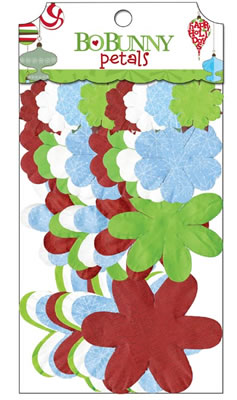 Bo Bunny Press - Mistletoe - Petals  (sold in 3's)