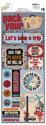 Bo Bunny Press - Detour - Home Sweet Hotel Sticker  (sold in 3's)