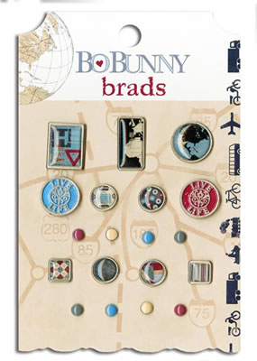 Bo Bunny Press - Detour - Brads  (sold in 3's)
