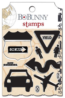 Bo Bunny Press - Detour - Clear Stamp  (sold in 3's)