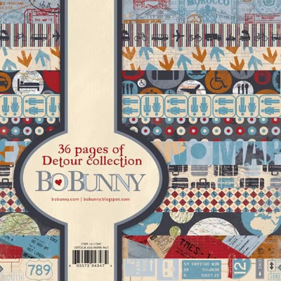 Bo Bunny Press - Detour - 6x6 Paper Pad  (sold in 3's)