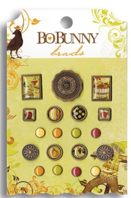Bo Bunny Press - Apple Cider - Brads  (sold in 3's)