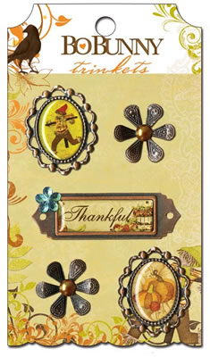 Bo Bunny Press - Apple Cider - Trinkets  (sold in 3's)