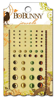 Bo Bunny Press - Apple Cider - Jewels  (sold in 3's)