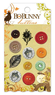 Bo Bunny Press - Apple Cider - Buttons  (sold in 3's)