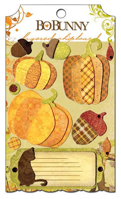 Bo Bunny Press - Apple Cider - Layered Chipboard  (sold in 3's)