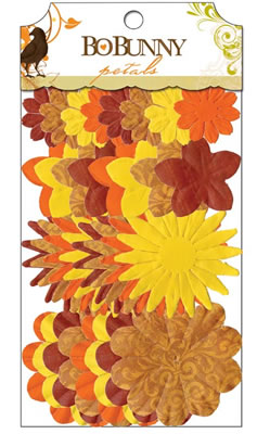 Bo Bunny Press - Apple Cider - Petals  (sold in 3's)