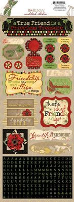 Bo Bunny Press - Serenade - Treasured Friend Sticker  (sold in 3's)