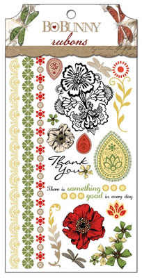 Bo Bunny Press - Serenade - Rubons  (sold in 3's)