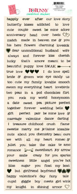 Bo Bunny - Love Letters - Love Story Stickers  (sold in 6's)